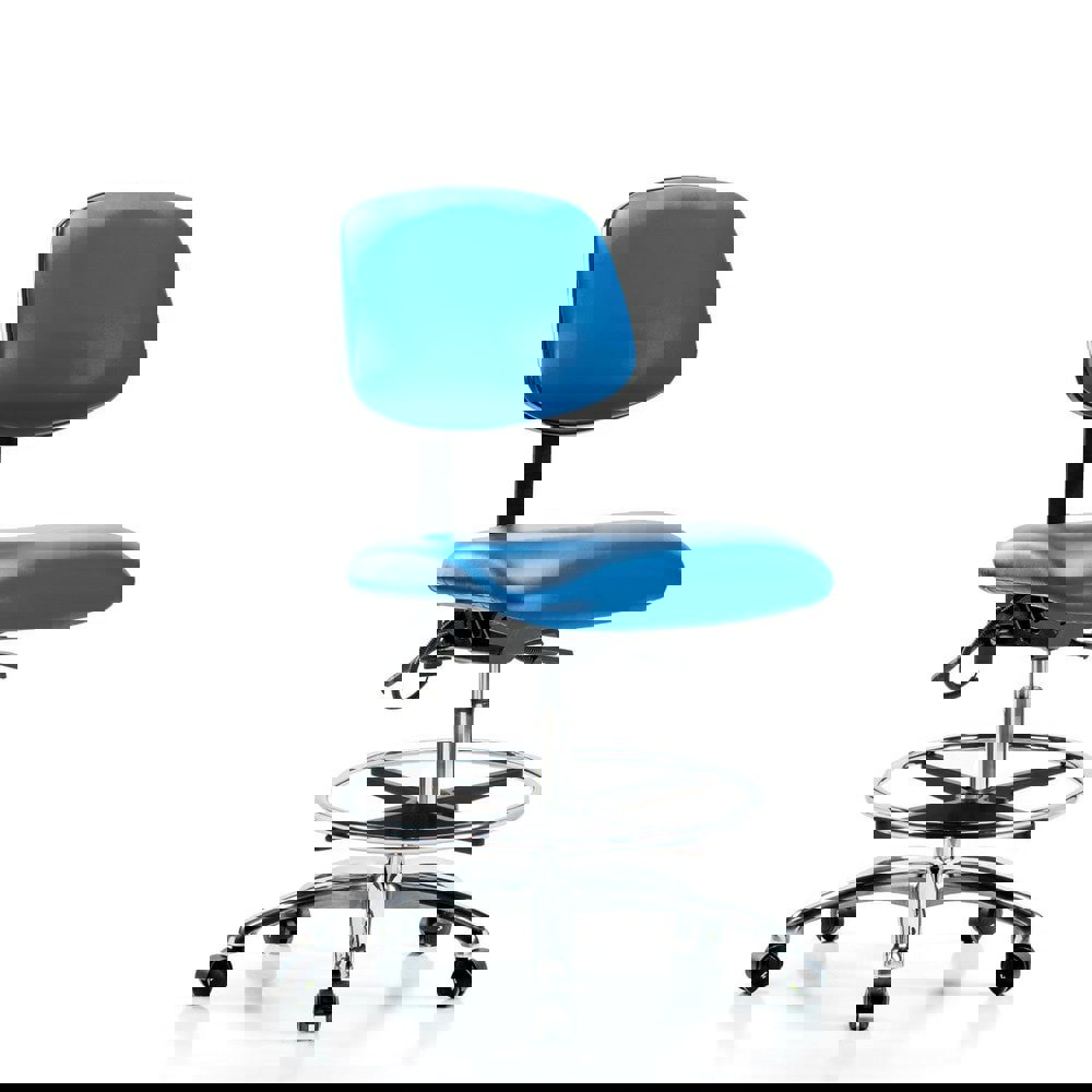 Task Chair: ESD Vinyl, Blue